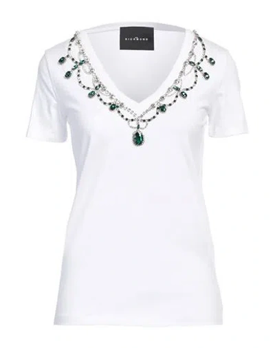 John Richmond Woman T-shirt White Size L Cotton