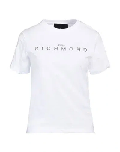 John Richmond Woman T-shirt White Size L Cotton