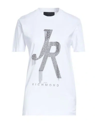 John Richmond Woman T-shirt White Size M Cotton