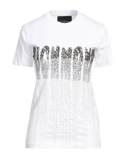 John Richmond Woman T-shirt White Size Xl Cotton