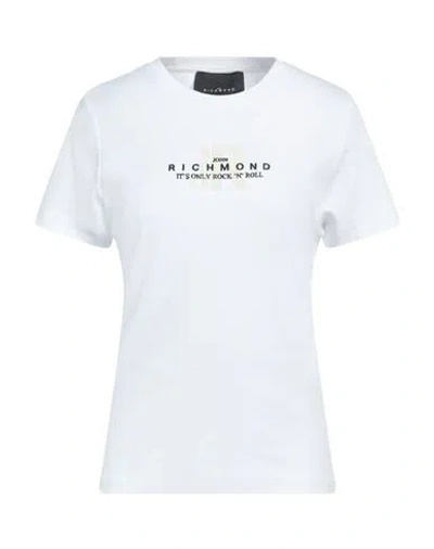 John Richmond Woman T-shirt White Size Xl Cotton