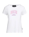 John Richmond Woman T-shirt White Size Xl Cotton, Elastane