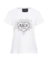 John Richmond Woman T-shirt White Size Xl Cotton, Elastane