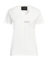 John Richmond Woman T-shirt White Size L Cotton, Elastane In White