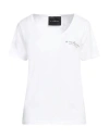 John Richmond Woman T-shirt White Size Xl Cotton, Elastane In White
