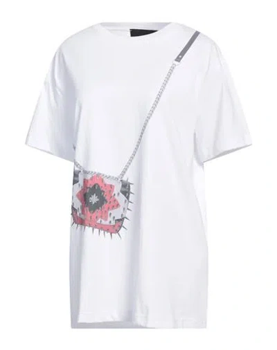 John Richmond Woman T-shirt White Size S Cotton In Bianco