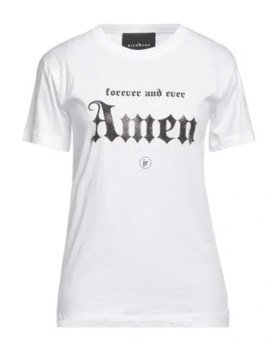 John Richmond Woman T-shirt White Size Xl Cotton