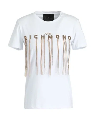 John Richmond Woman T-shirt White Size Xs Cotton