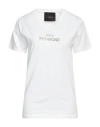 John Richmond Woman T-shirt White Size Xs Cotton, Lycra