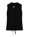 John Richmond Woman Top Black Size S Cotton In Black