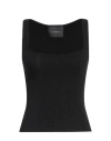 John Richmond Woman Top Black Size Xl Viscose, Nylon, Lurex