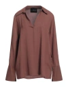 John Richmond Woman Top Brown Size 14 Viscose