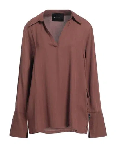 John Richmond Woman Top Brown Size 14 Viscose