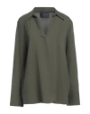 John Richmond Woman Top Military Green Size 14 Viscose In Green