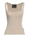 John Richmond Woman Top Platinum Size Xl Viscose, Nylon, Lurex In Grey