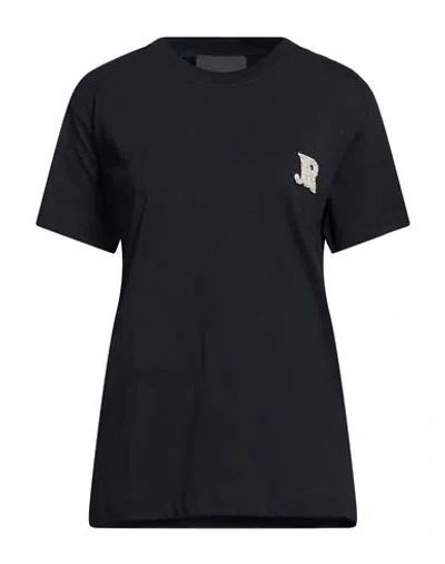 John Richmond Woman T-shirt Black Size M Cotton In Blue