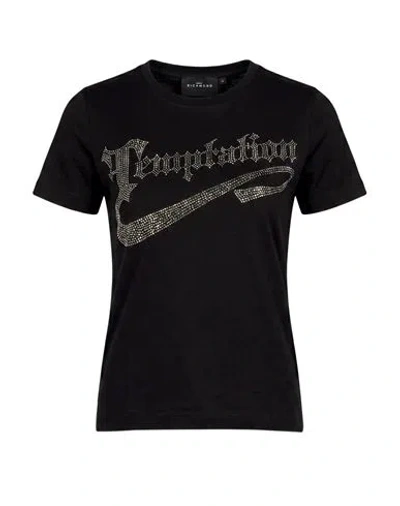 John Richmond Woman T-shirt Black Size Xxs Cotton