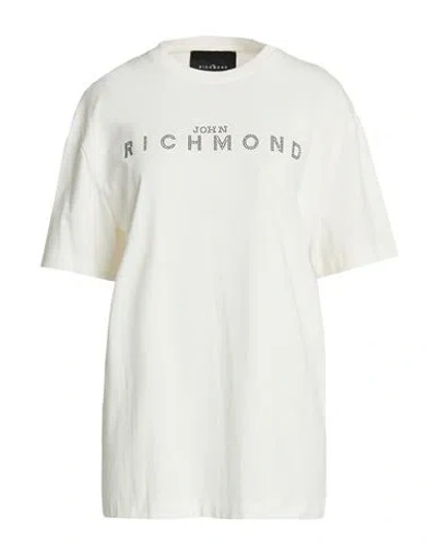 John Richmond Woman T-shirt Off White Size Xs Cotton, Elastane