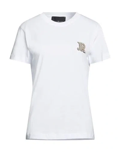 John Richmond Woman T-shirt White Size L Cotton