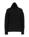 John Richmond Woman Turtleneck Black Size Xl Acrylic, Polyester, Elastane
