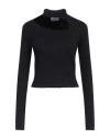 John Richmond Woman Turtleneck Black Size L Viscose, Nylon In Black