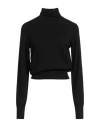 John Richmond Woman Turtleneck Black Size Xl Viscose, Polyester, Nylon