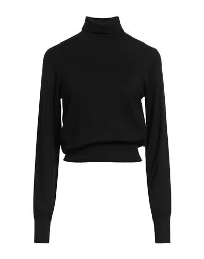John Richmond Woman Turtleneck Black Size Xl Viscose, Polyester, Nylon