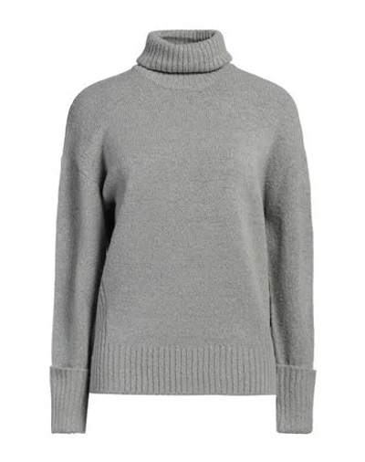 John Richmond Woman Turtleneck Grey Size Xl Acrylic, Polyester, Elastane