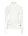 John Richmond Woman Turtleneck Ivory Size M Viscose, Polyester, Nylon In White