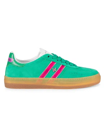 John Richmond Women's Suede Low-top Sneakers In Green