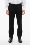 John Richmond Wool Akulin Pants With Rhinestones Side Bands