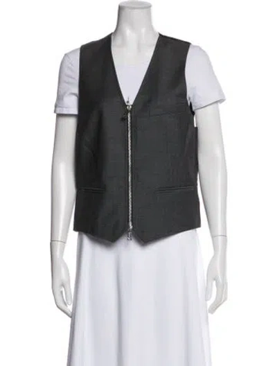 Pre-owned John Richmond Wool Vest W/ Tags In Gray