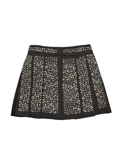 John Richmond X Eva Leah Little Girl's & Girl's Embellished Pleated Skirt In Black