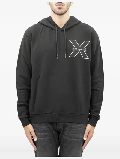 John Richmond X-logo Hoodie In Black