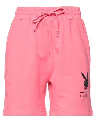 John Richmond X Playboy Woman Shorts & Bermuda Shorts Coral Size Xs Cotton, Elastane In Red
