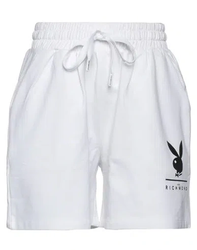 John Richmond X Playboy Woman Shorts & Bermuda Shorts White Size Xs Cotton, Elastane