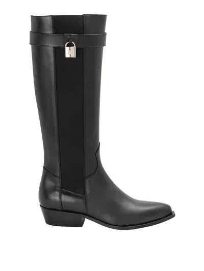 John Richmond Zip Closure Metallic Boots In Negro