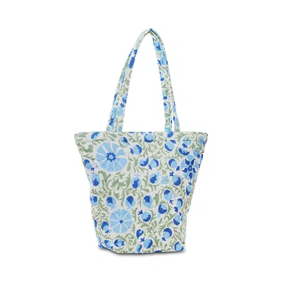 John Robshaw Aadav Printed Quilted Tote Bag In Aadav Sage