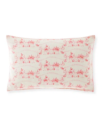 John Robshaw Aarna Lotus Pillow, 12" X 18" In Pink
