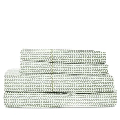 John Robshaw Cinde Print Cotton Sheet Set, King In Green