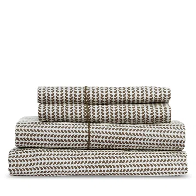 John Robshaw Cinde Print Cotton Sheet Set, Queen In Brown
