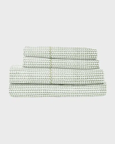John Robshaw Cinde Sage Standard Pillowcases - Set Of 2 In Green