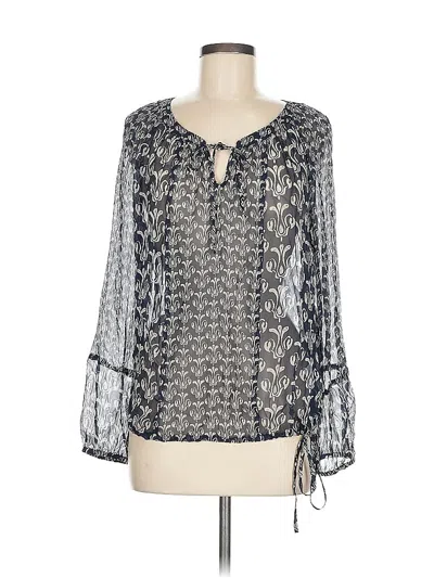 Pre-owned John Robshaw For Lucky Long Sleeve Blouse In Gray