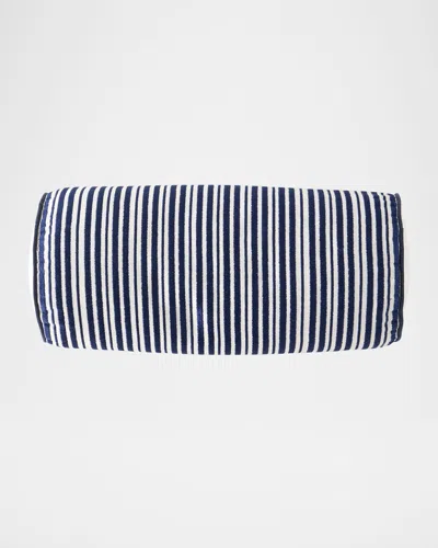 John Robshaw Gent Stripe Mini Round Bolster In Blue