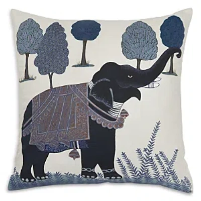 John Robshaw Indigo Elephant Decorative Pillow, 22 X 22