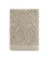 John Robshaw Maze Solid Texture Cotton Washcloth, 12" X 12" In Neutral