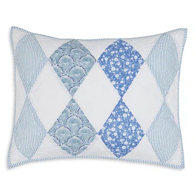 John Robshaw Namit Quilted Sham, Standard In Blue