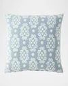 John Robshaw Palak Decorative Pillow, 22" Square In Mist