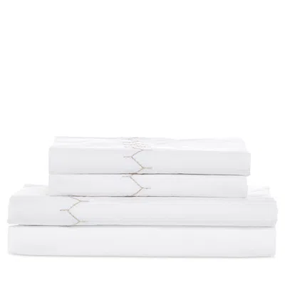 John Robshaw Stitch Sheet Set, King In White