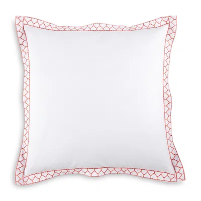 John Robshaw Stitched Euro Sham In Coral Red